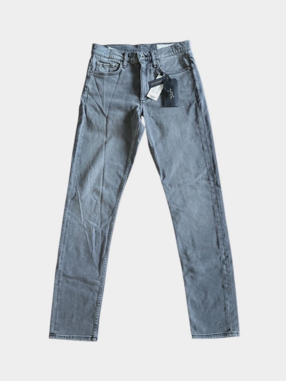 rag & bone New York Mens Slim Fit 2 Stretch Light Gray Hamilton Jeans Size 29x32